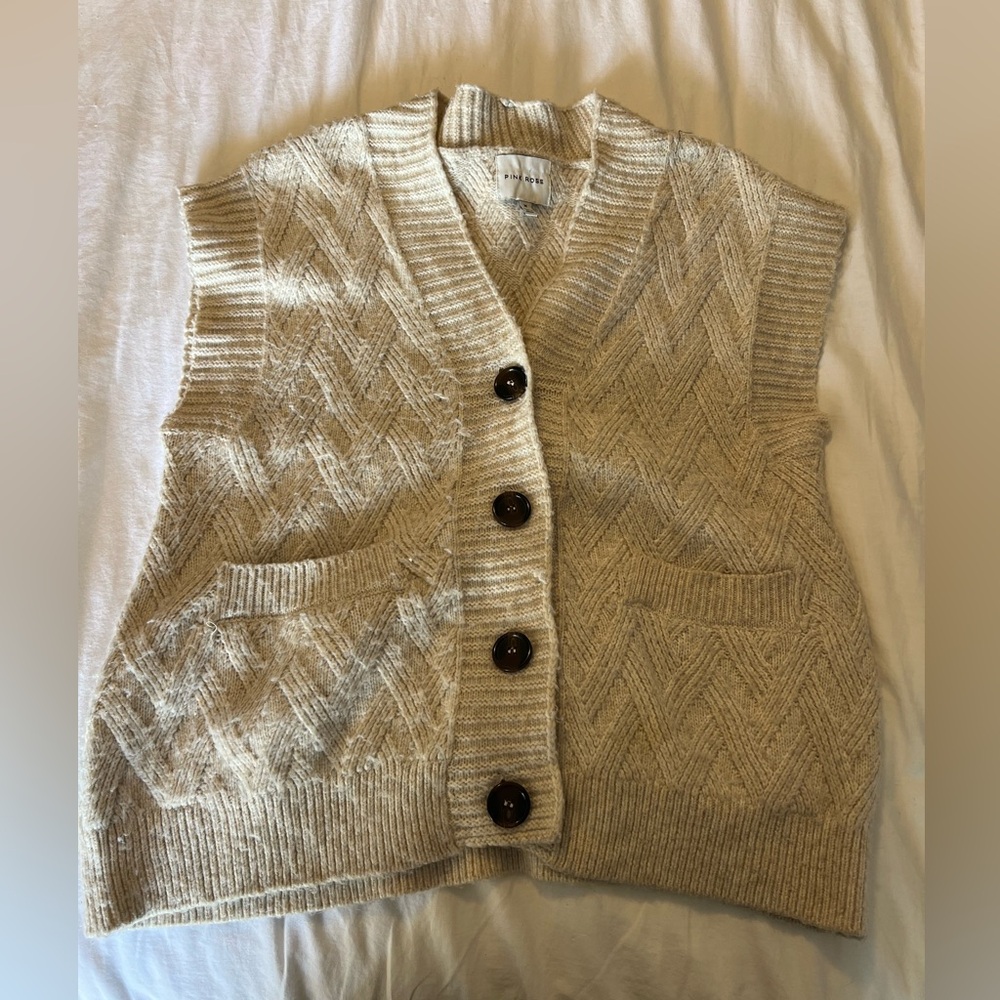 Pink Rose Sweater Vest